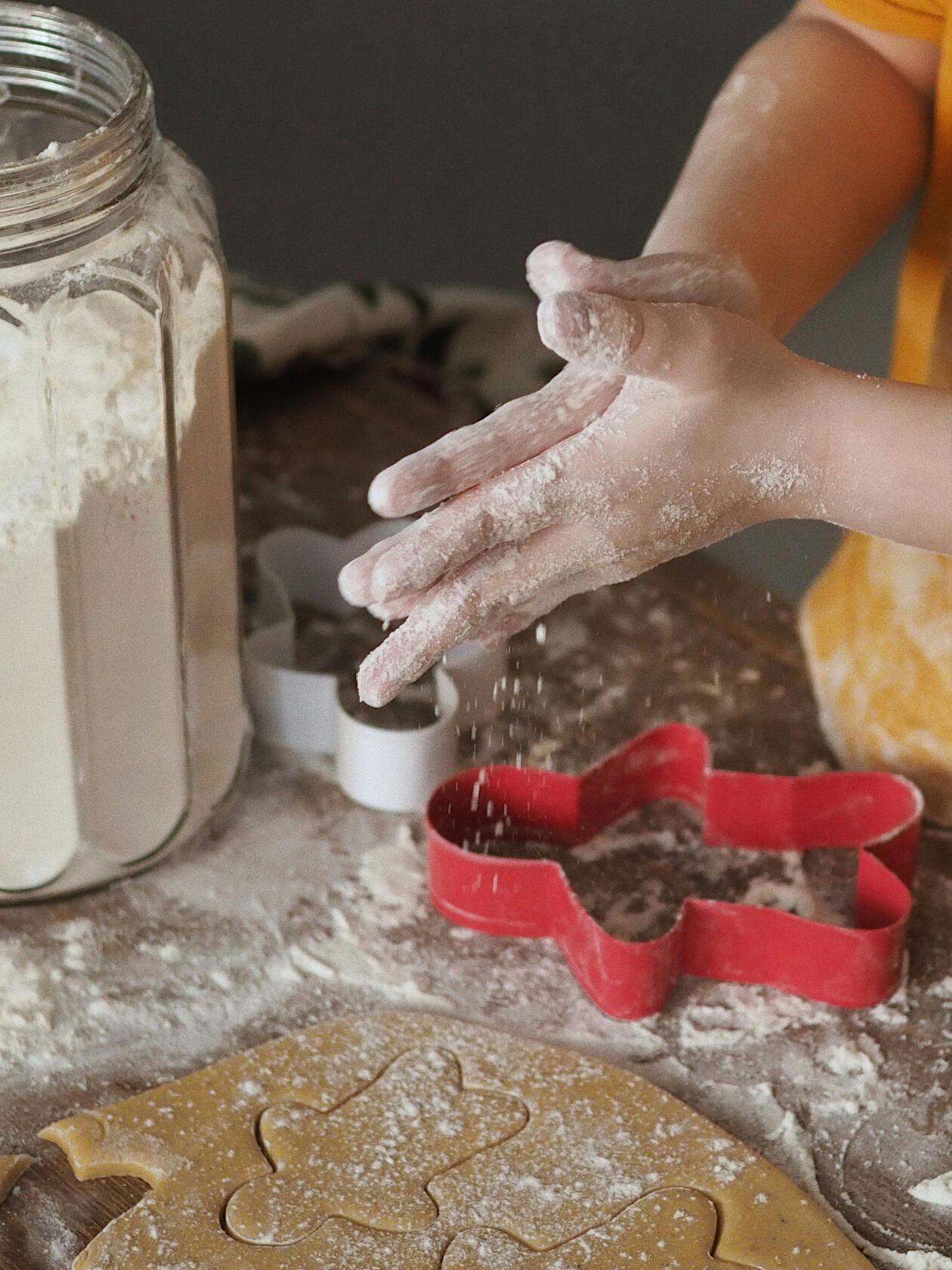 child cooking cookies